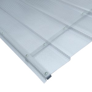 STARKEDACH DIAMONDS Vordach, Aluminiumrahmen, hellgrau, mit Polycarbonatbeschichtung.