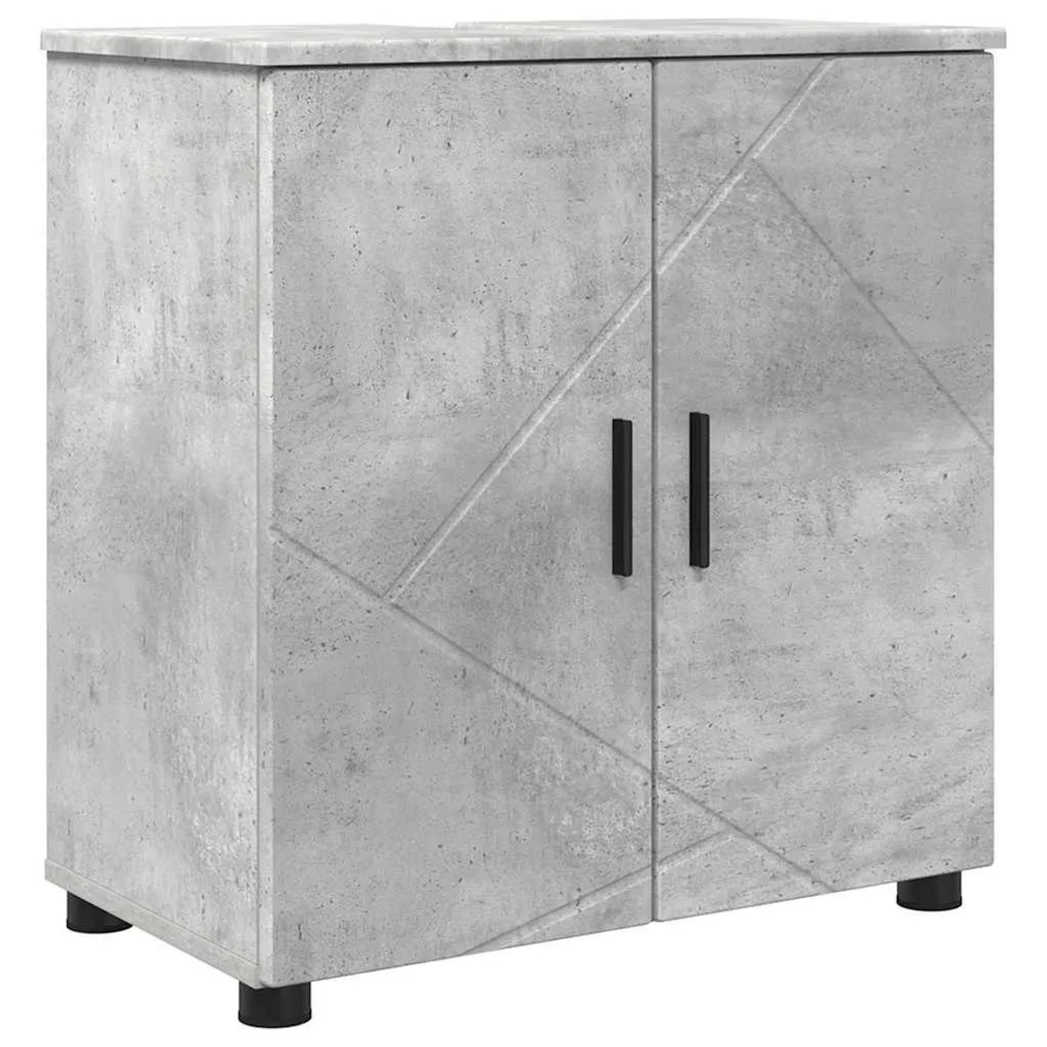 vidaXL Badezimmerschrank mit Speicher Beton Grau 61 x 35 x 64 cm 883287 günstig online kaufen