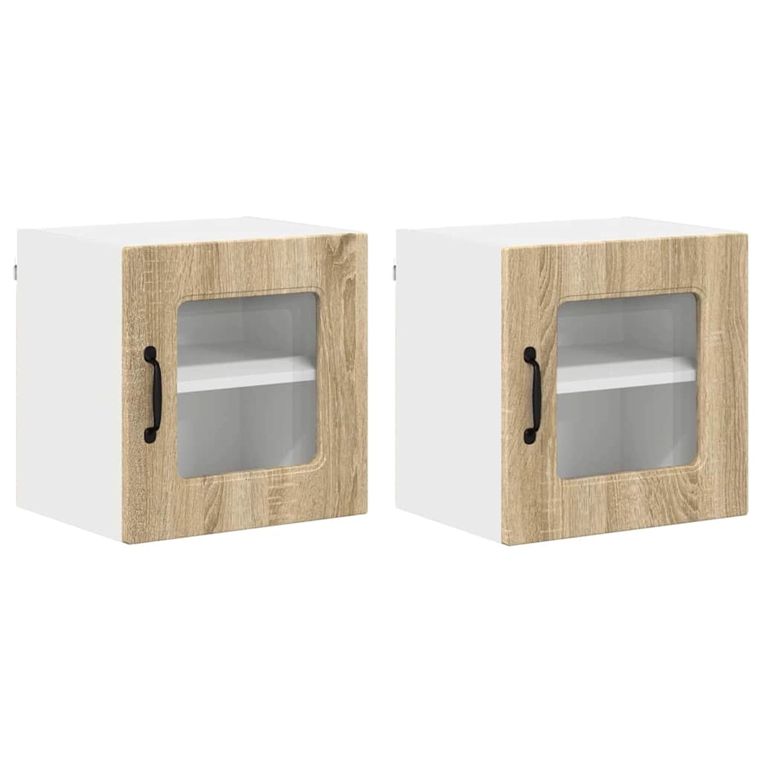 vidaXL Küchenwandschrank mit Regal 2 Stk Sonoma-Eiche 40 x 31 x 40 cm 88447 günstig online kaufen
