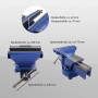 TRUTZHOLM Schraubstock 200mm, 360° drehbar mit Amboss für Werkbank.