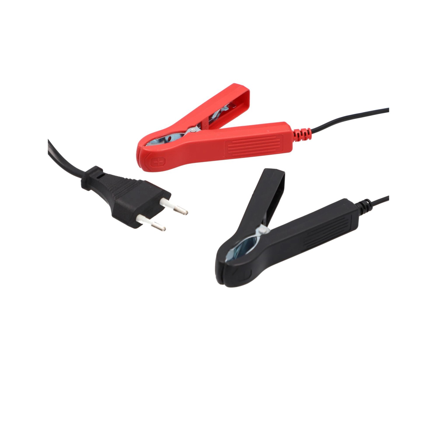 Cartrend Batterieladegerät DP 4.1: Polklemmen und Stecker im Detail.