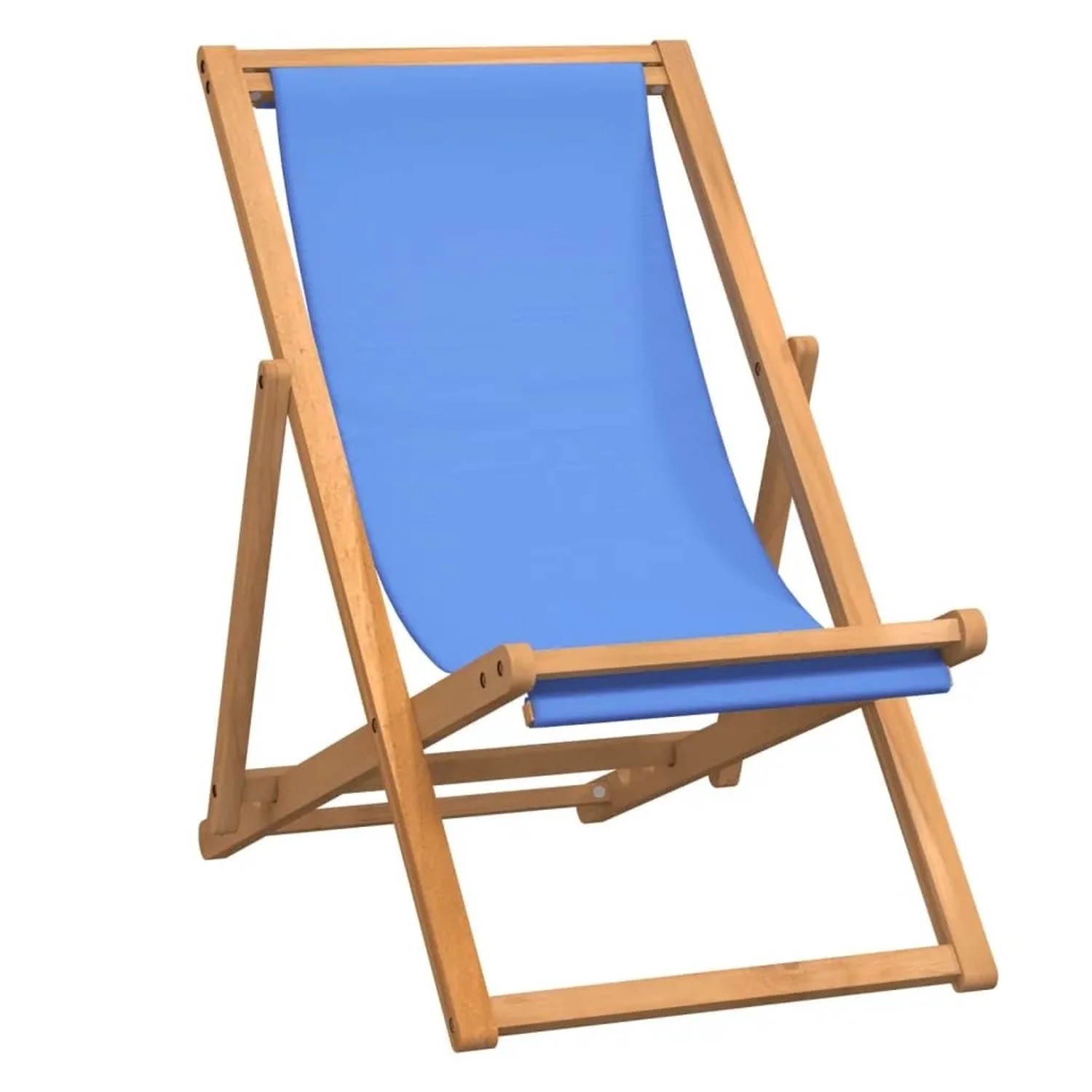 vidaXL Liegestuhl Teak 56x105x96 cm Blau 43803 günstig online kaufen