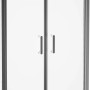 baliv Dusch-Pendeltür DUK-90.61P, 90 cm, Chrom, mit zwei Glastüren und Griffen.