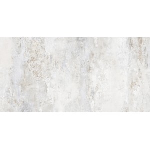 Graue Feinsteinzeug Bodenfliese, 60x120 cm, polierte Marmor Optik für Innenräume.