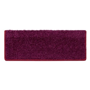 Rechteckige, violette Shaggy Stufenmatte Sphinx Hochflor, 23,5x65 cm für Treppen.