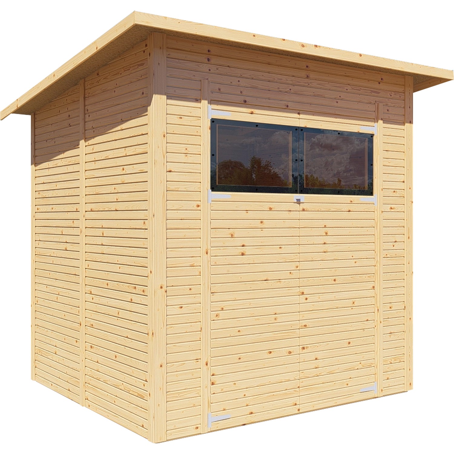 Bertilo Gerätehaus Pent Modern 3 Natur 208 cm x 202 cm FSC®