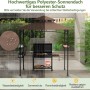Costway Grillpavillon mit Doppeldach Seitenregalen Flaschenöffner Braun_6