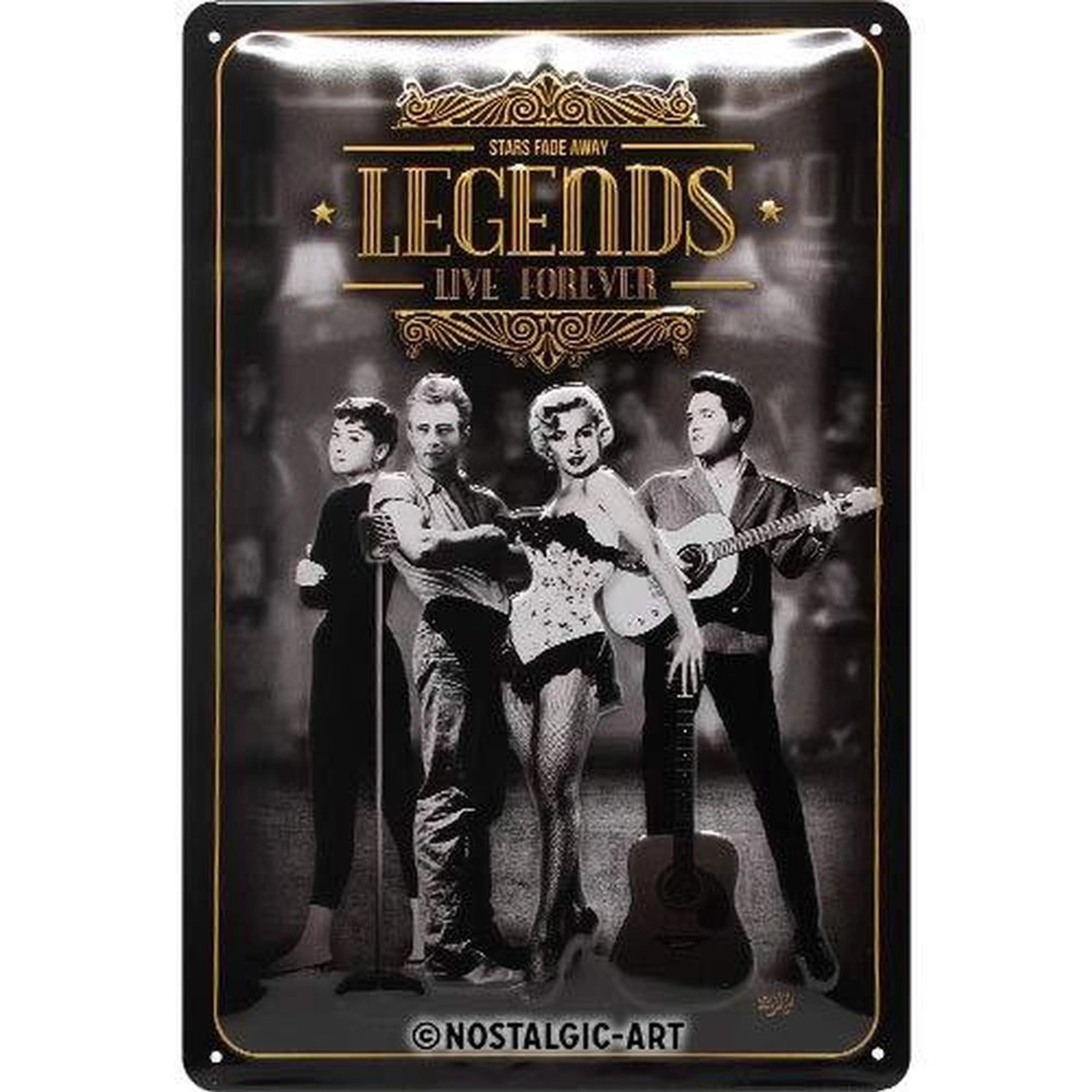 Nostalgic-Art Blechschild 20 x 30cm - Celebrities - Legends Live Forever günstig online kaufen