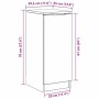 vidaXL Schuhschrank, schwarz, Eichenoptik, 70cm hoch. Wohnzimmerschrank mit Regal.