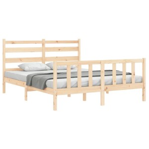 vidaXL Massivholzbett ohne Matratze 160x200 cm Kiefernholz 3192046