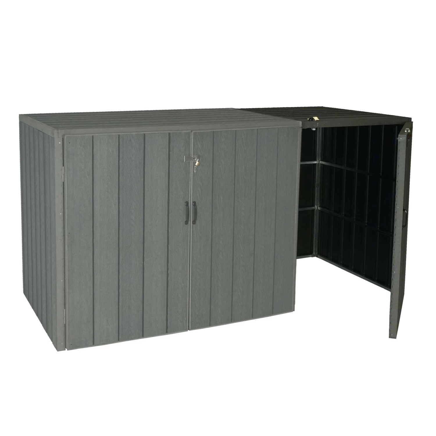 MCW Mülltonnenbox Erweiterung J28 Grau 117x79x105cm