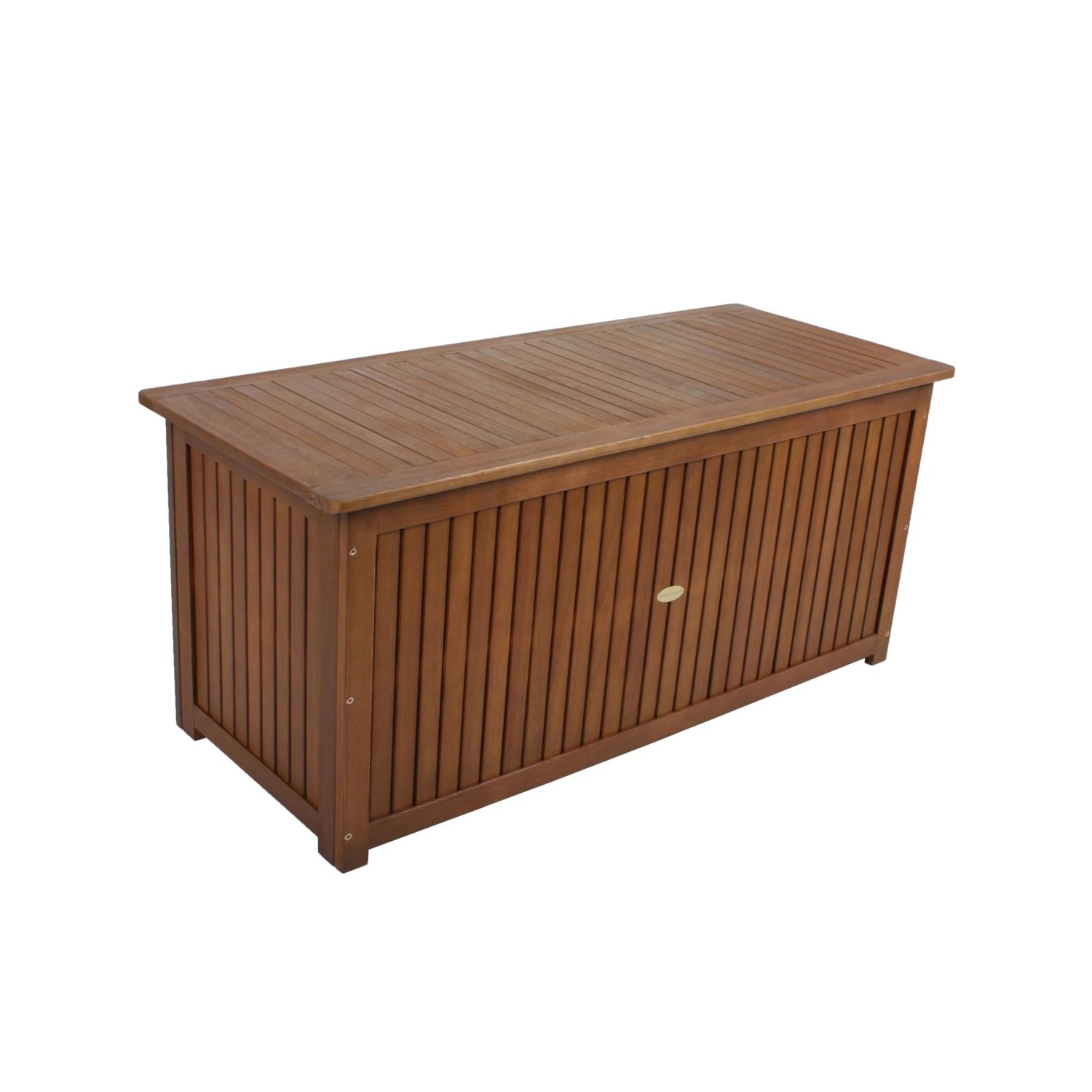 DELUKE Auflagenbox JOANA Natur Akazie Gartenbox Aufbewahrungsbox Kissenbox Gartentruhe Outdoor_4