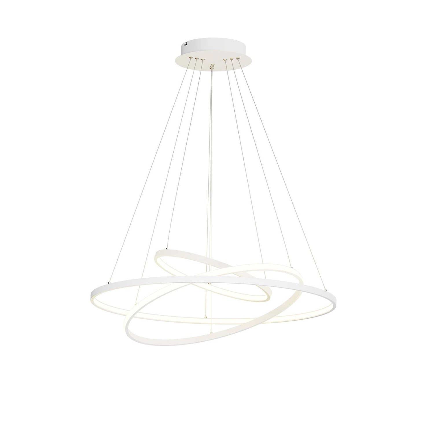 Lucande LED Ezana 9624255 Dimmbar Modern in Weiß aus Metall 1-flammig Wohnz günstig online kaufen