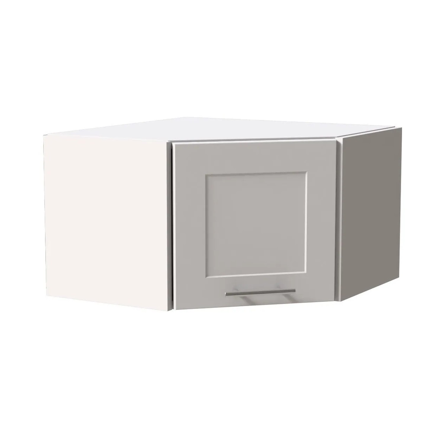 Feldmann-Wohnen Eckhängeschrank Oslo W10/60/36 Weiß / Weiß Matt 60 / 60 / 36cm