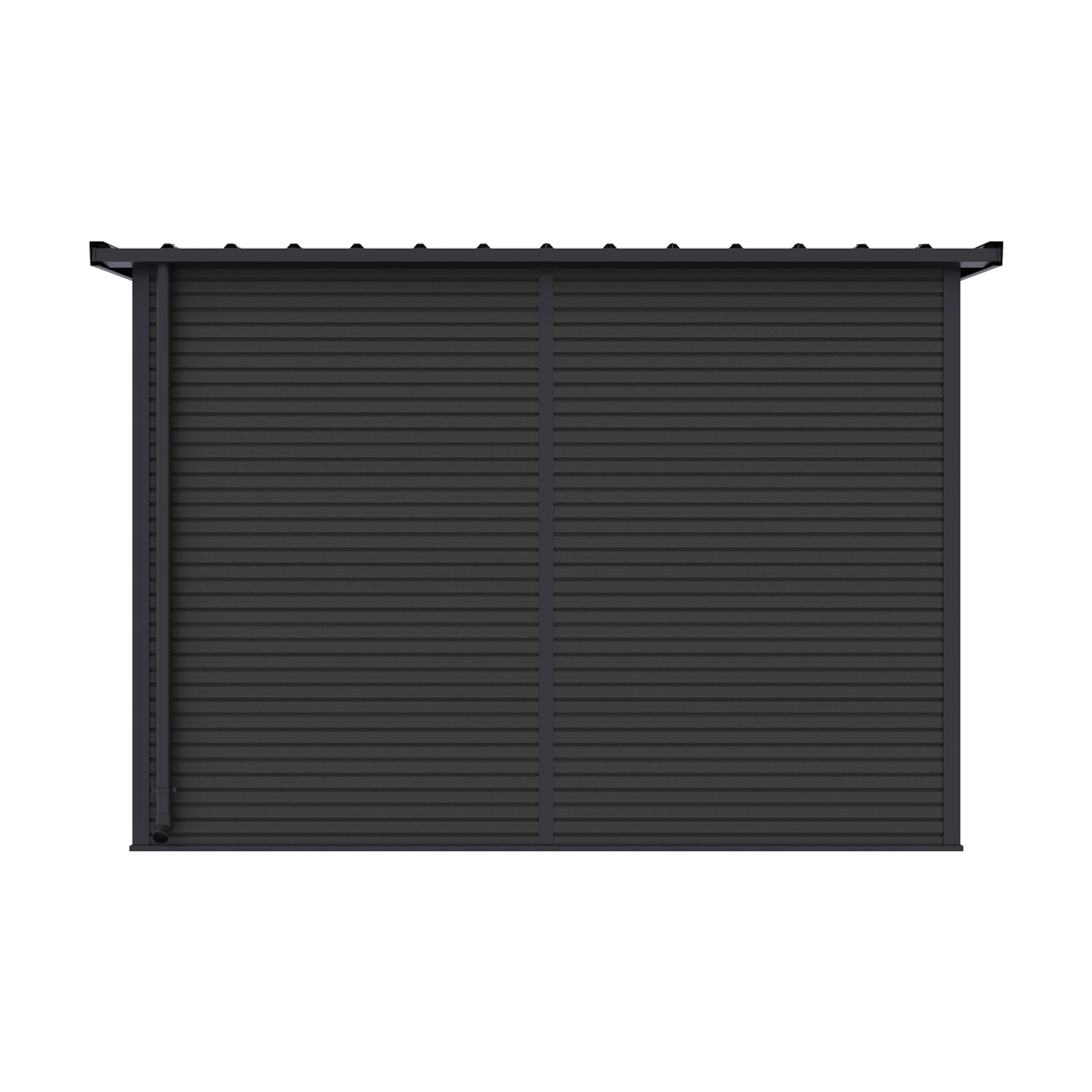 Weide Gartenhaus, Aluminium Gerätehaus in Anthrazit mit Doppeltür, 278x218x226 cm.