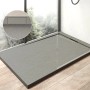 Rechteckige, extraflache Ottofond Duschwanne Zona, 120x80 cm, Zementgrau, aus Mineralguss mit Ablauf