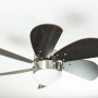 WESTINGHOUSE Deckenventilator Turbo Swirl Chrom, 76 cm, mit Beleuchtung und Zugketten.
