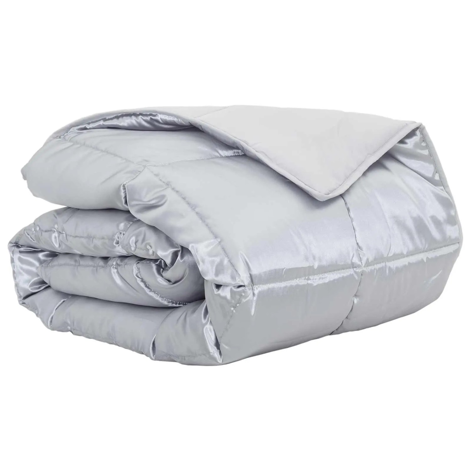 vidaXL Sommerdecke Silber 240 x 260 cm Satin und Mikrofaser 42025799 günstig online kaufen