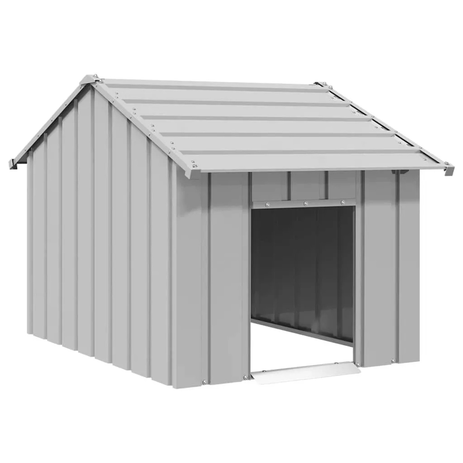 vidaXL Hundehütte mit Dach 83x130x85 cm Verzinkter Stahl 4100916