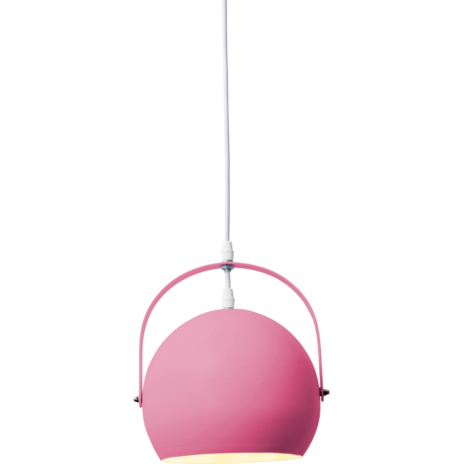 Pinke Näve Pendelleuchte Colorado, ca. 25 cm Durchmesser. Moderne Hängelampe für den Innenbereich.