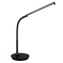 Schwarze Reality LED-Tischleuchte Toro mit flexiblem Arm, ideal als Schreibtischlampe.