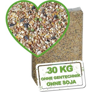 30kg Sack MeineHennen Premium Hühnerfutter, Körnerfutter für Geflügel, ohne Gentechnik und Soja.