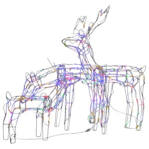 vidaXL 3-Tlg LED-Rentiere Set Weihnachtsdeko 229 LEDs 328542