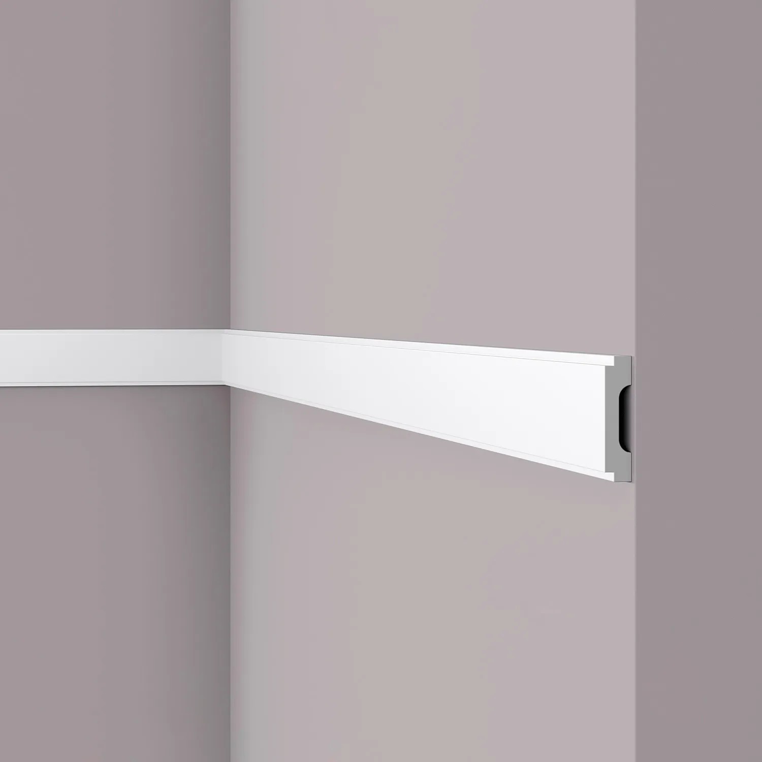 NOEL & MARQUET NMC WD1 WALLSTYL Wand- und Friesleiste Zierleiste Stuckleiste 2 m 200 cm x 1,5 cm x 6,5 cm Weiß