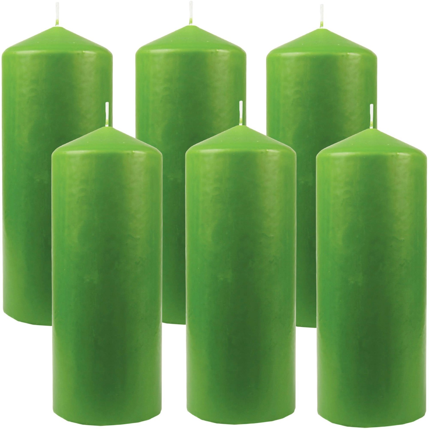 HS Candle Stumpenkerzen Ø8cm 6er Pack Limette günstig online kaufen