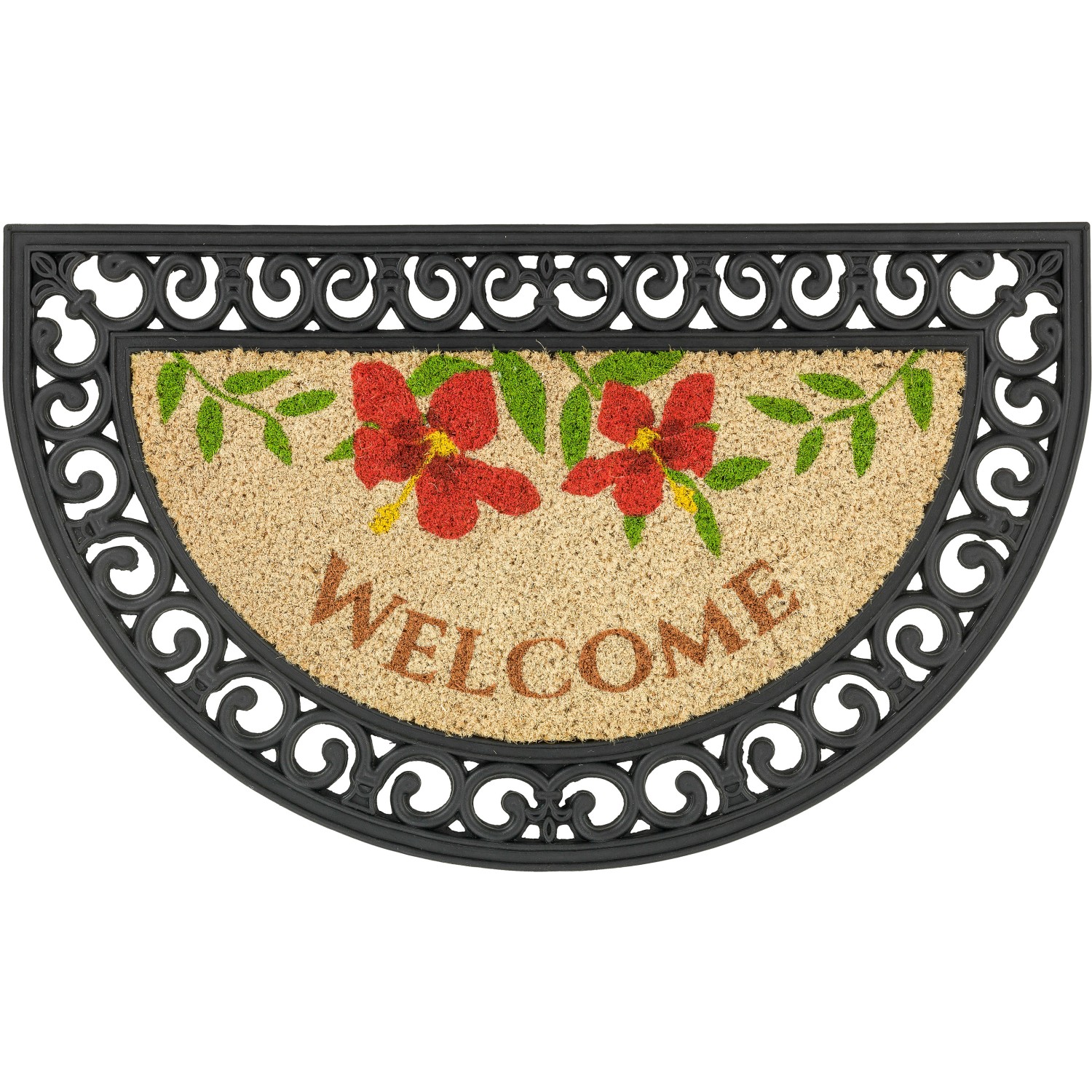 ASTRA-Kollektion Fußmatte Coco Relief Welcome Blumen 45 cm x 75 cm