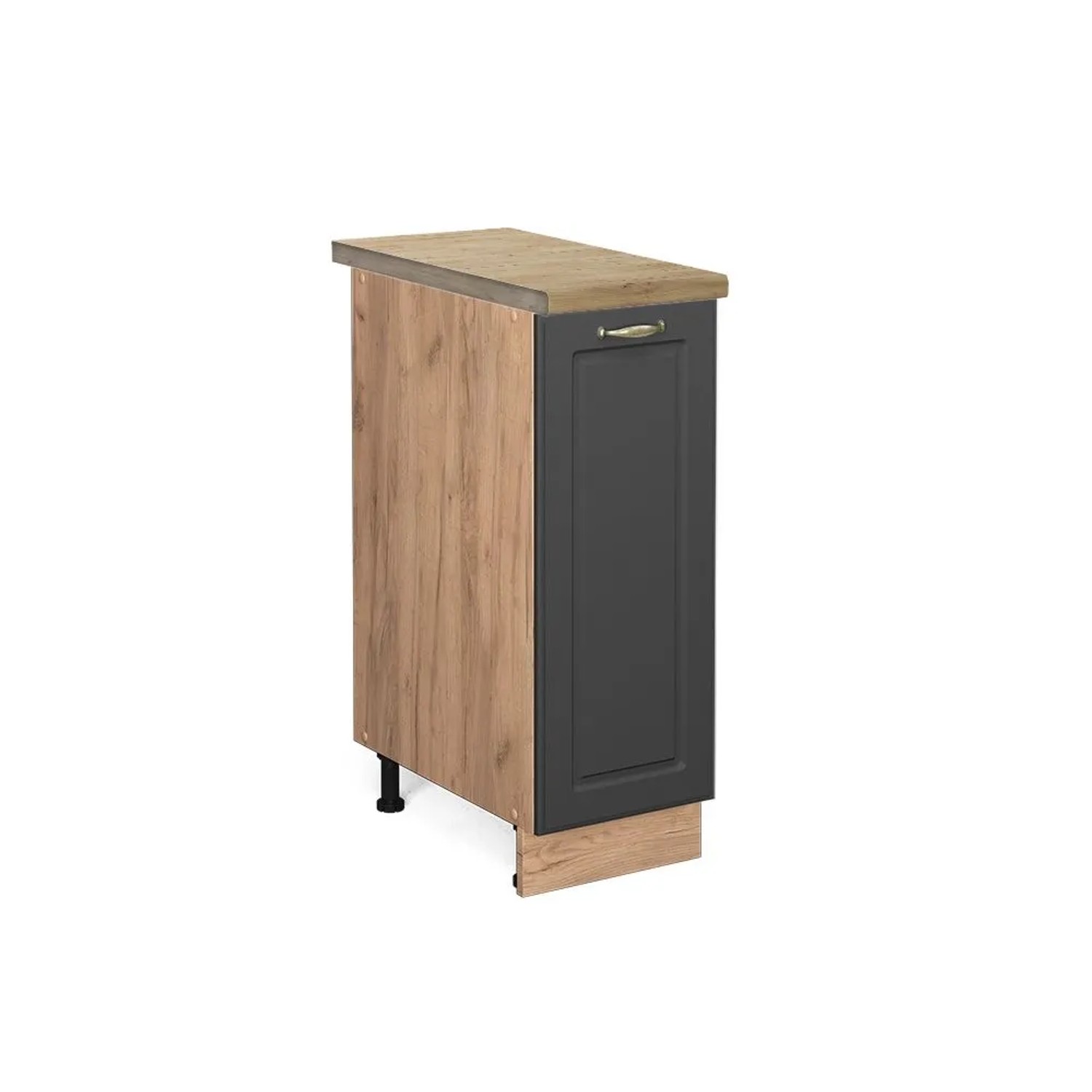 Vicco Apothekerschrank Fame-Line Anthrazit-Gold Goldkraft Eiche 30 cm AP Eiche