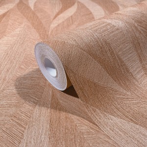 Marburg Vliestapete Papis Loveday in Beige-Rot mit Wellenmuster, Rolle.