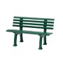 Grüne 2-Sitzer PROREGAL Gartenbank Antigua aus witterungsbeständigem Kunststoff.
