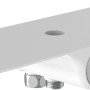 Detailaufnahme: Schütte Aquastar Überkopf-Brauseset, Umsteller mittig, Chrom/Weiß.
