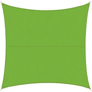 Quadratisches, wasserabweisendes Karat Sonnensegel in Grün, 3x3 m, für Garten, Terrasse und Balkon.