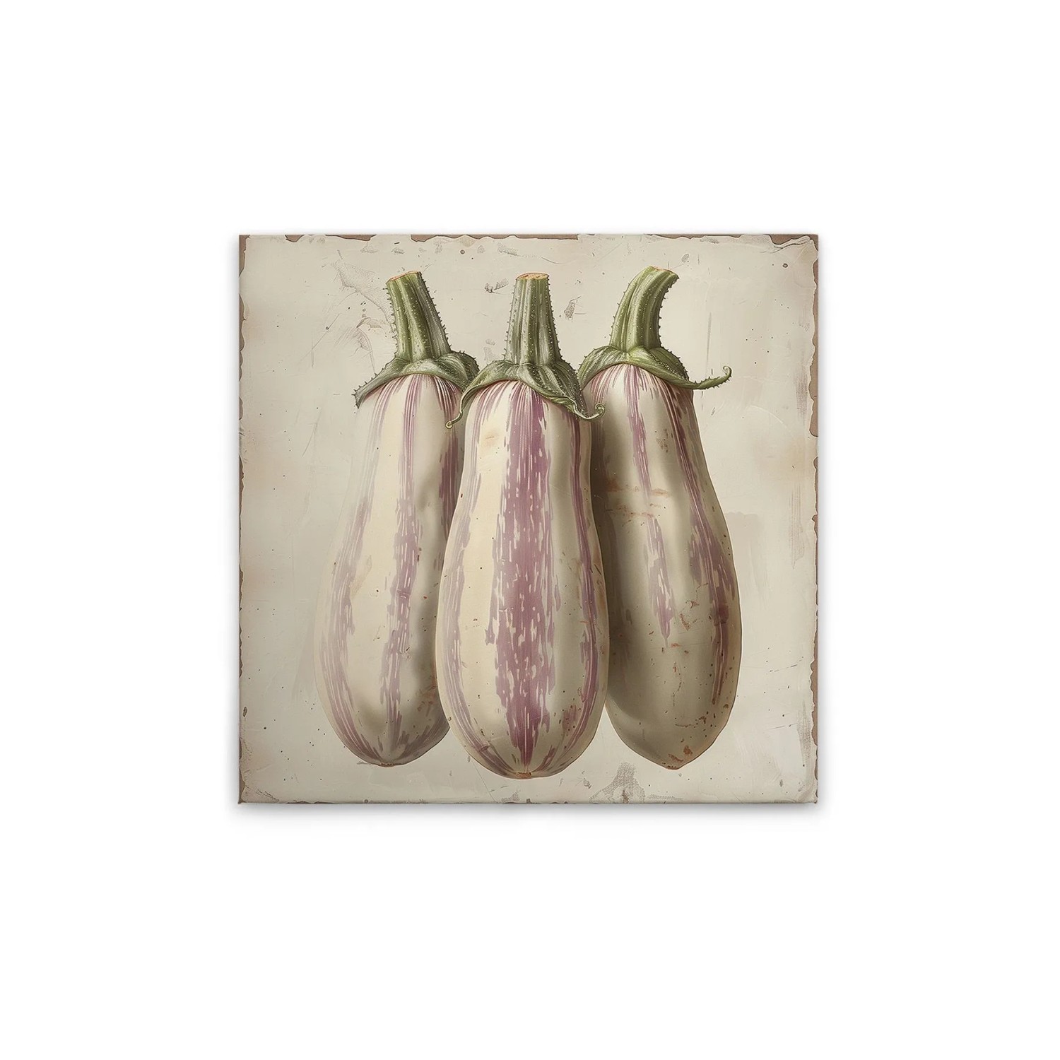 Tadessi Leinwandbild - M1-No.51837 - Küchenmotiv Aubergine - 60 x 60 cm - Quadratisch