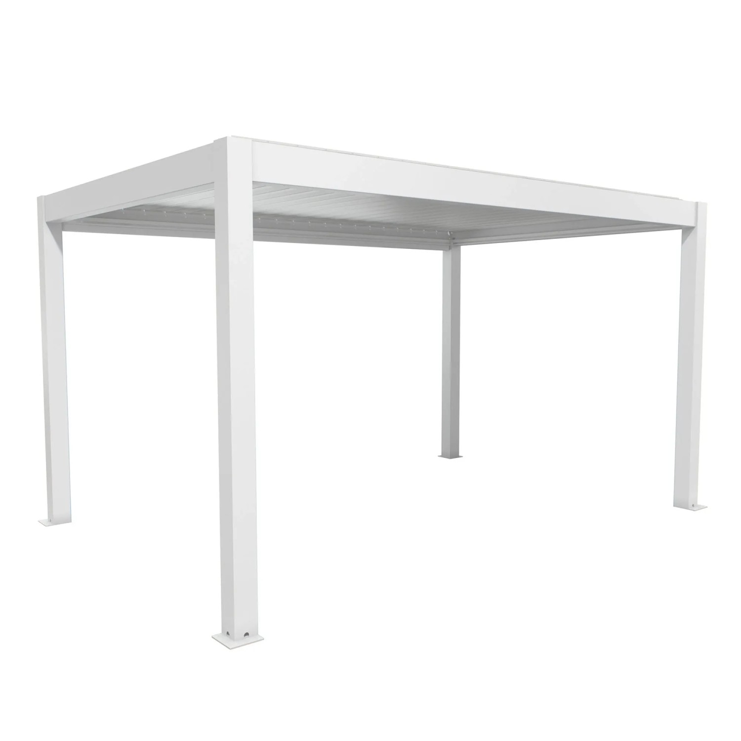Biohort Pergola 4,5 m x 3 m Weiß/Silber-Metallic