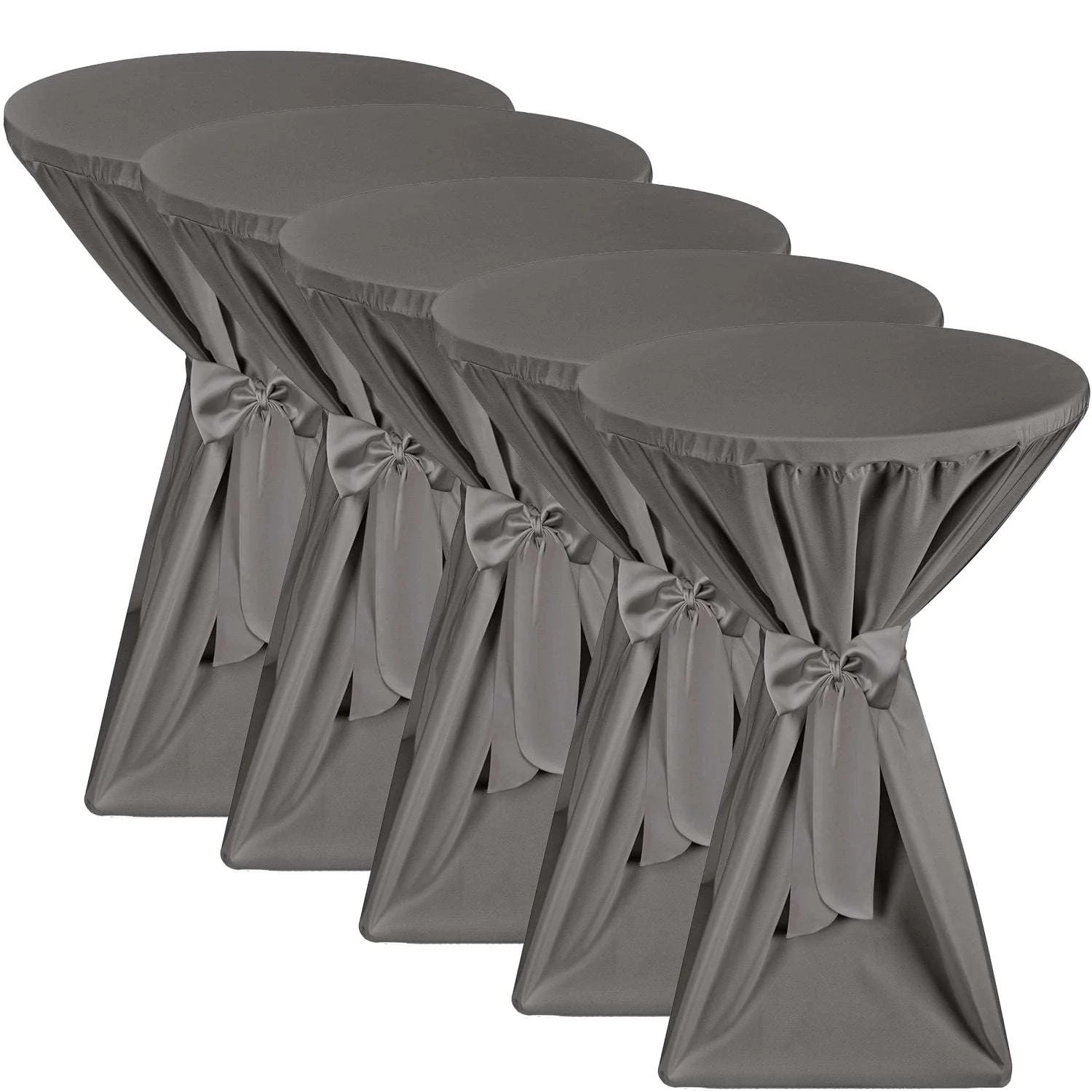 Beautissu Premium Stehtischhusse Ø 80cm Anthrazit 5tlg günstig online kaufen