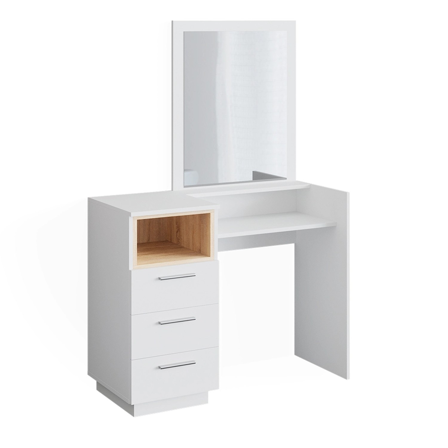 Vicco Schminktisch Beatrice Weiß/Eiche 100 cm günstig online kaufen