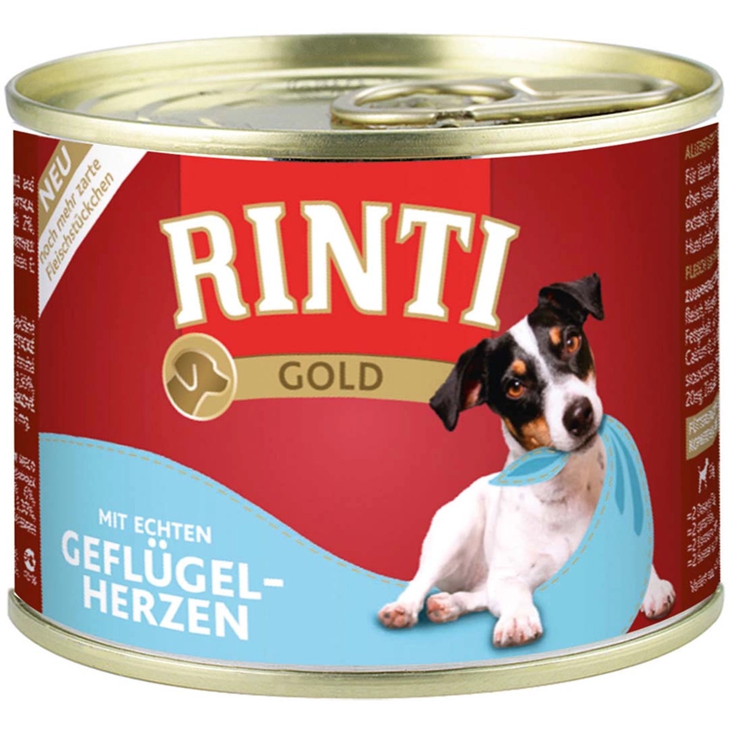 Rinti Hunde-Nassfutter Gold Geflügelherzen 185 g