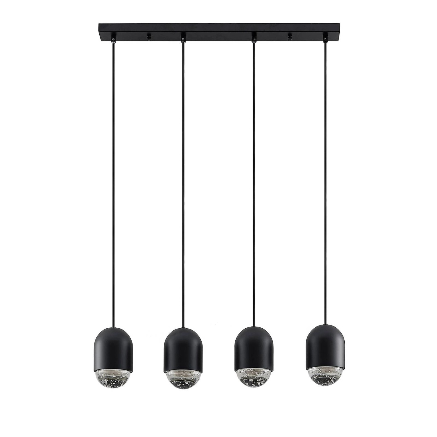 Lucande Pendelleuchte Amielle 9920031 Modern in Schwarz aus Metall 4-flammi günstig online kaufen