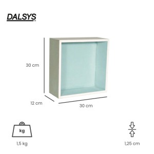 Dalsys Wandnische Dusche, 30x30x12cm, imprägnierter Gipskarton, Einbauelement für Bad und Wohnraum.