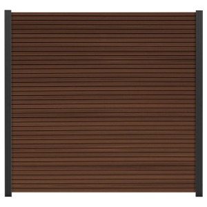 GartenLand WPC Zaun Set Shadowline ca. 180 x 180 cm Sichtschutz Steckzaun Ipê Ohne Pfosten