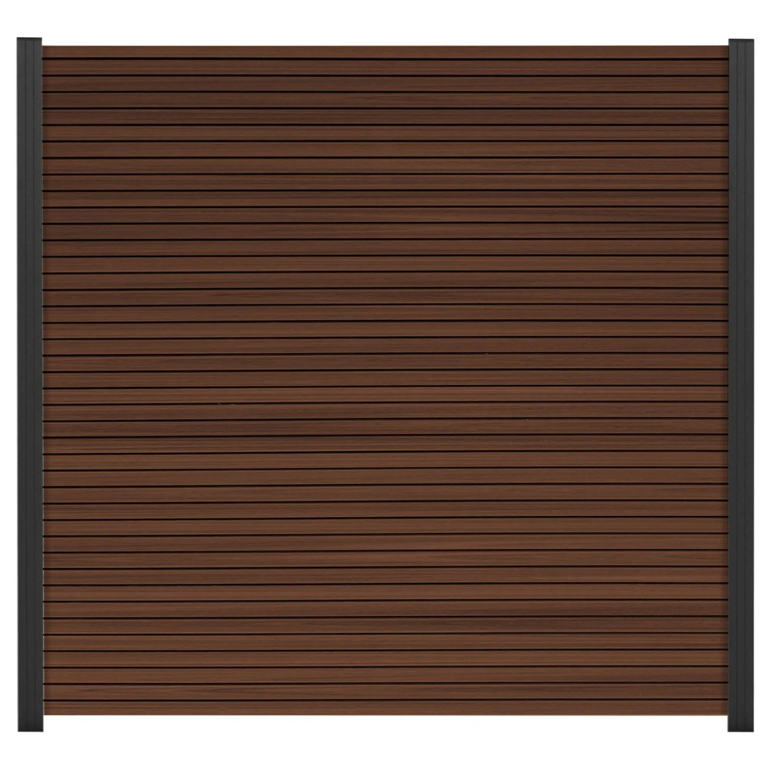 GartenLand WPC Zaun Set Shadowline ca. 180 x 180 cm Sichtschutz Steckzaun Ipê Ohne Pfosten