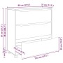 vidaXL Aufbewahrungsschrank Weiß 80 x 31 x 81 cm Holzwerkstoff 888847_15