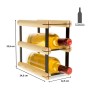 PROREGAL Weinregal Vinotega aus Kiefernholz, natur, für 2 Flaschen. Modulares System.
