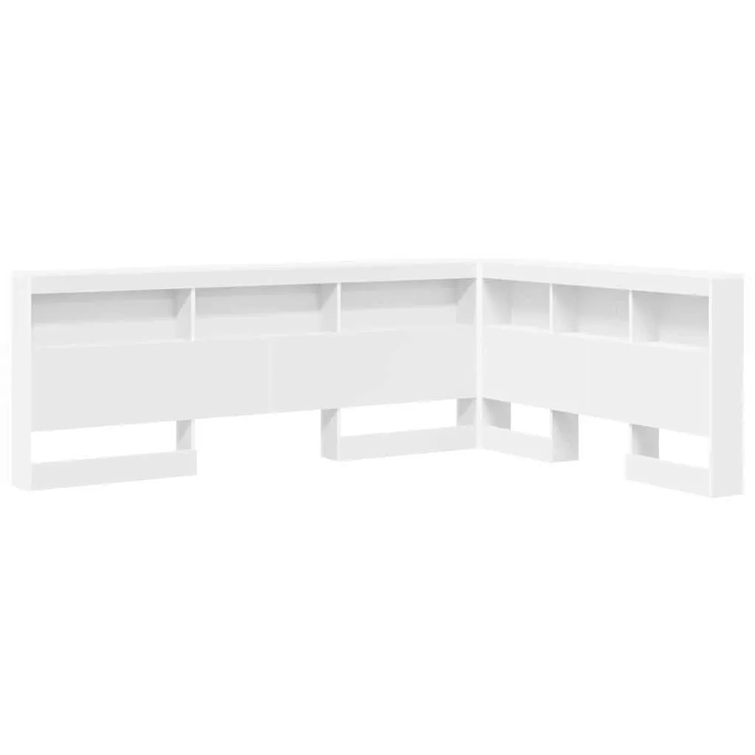 vidaXL Aufbewahrungskopfteil mit Regal Weiß 140 cm Holzwerkstoff 3335541