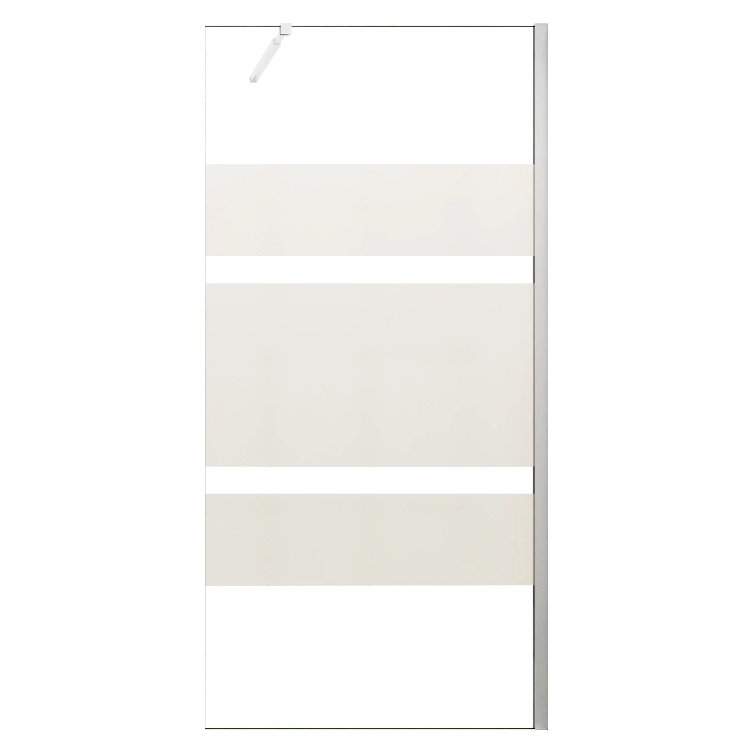 AICA 120x190cm Walk In Teilsatiniert 6mm ESG Duschwand mit 73-120cm Flexiblen Stabilisator für 6-10mm Glas