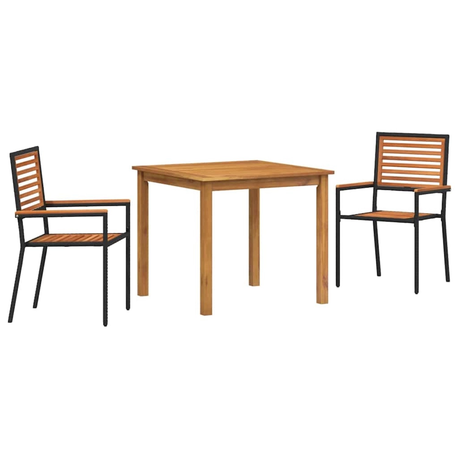 vidaXL Garten Essgruppe 3-Tlg Schwarz Poly Rattan 3365511 günstig online kaufen