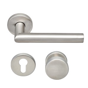 MeinTürgriff Wechselgarnitur Toulouse Türdrücker Knopf/Griff Edelstahl Matt